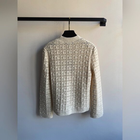 LORO PIANA Arola crocheted cashmere-blend cardigan - Picture 5 of 12